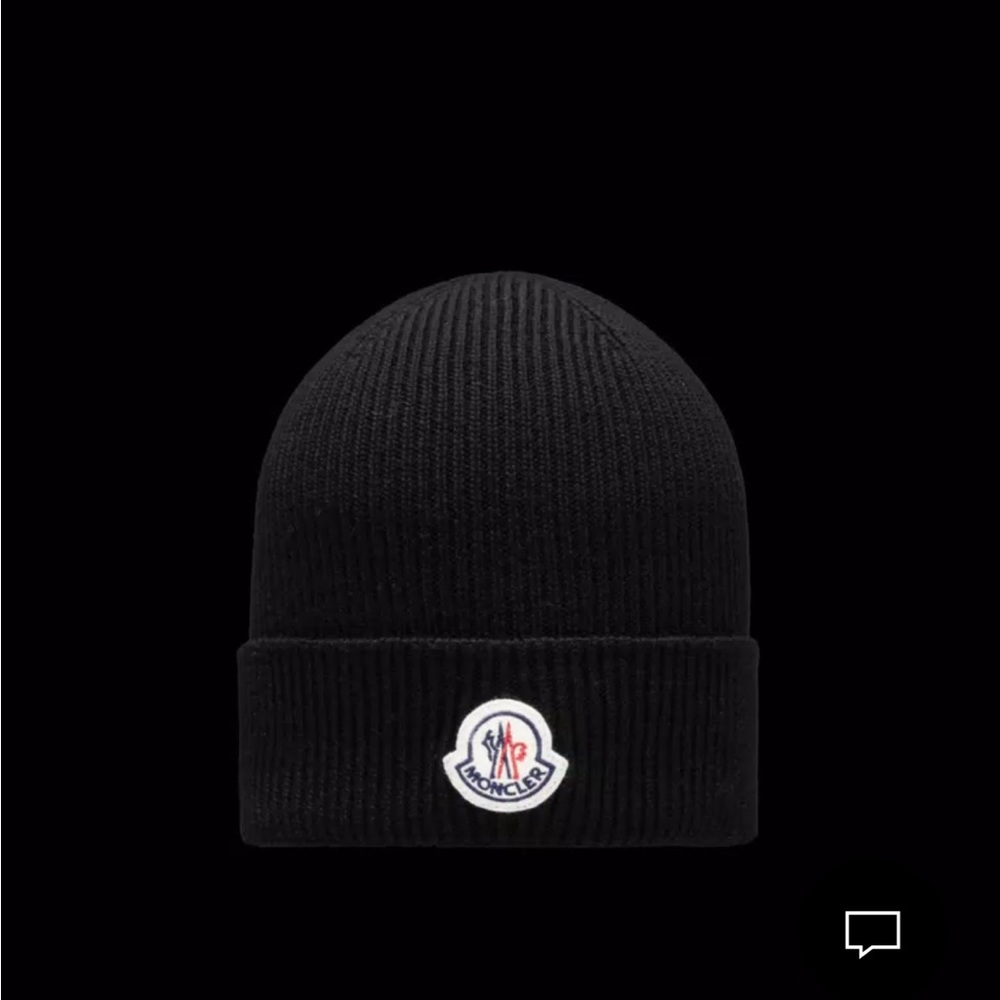 Moncler black wool beanie